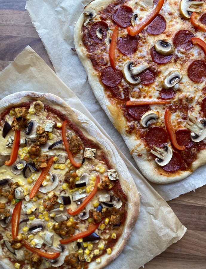 Koldhævet pizzadej