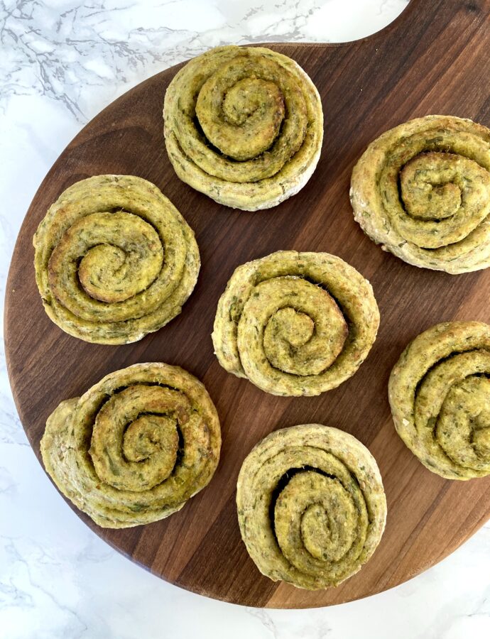 Sunde Pesto-Spinat Snegle