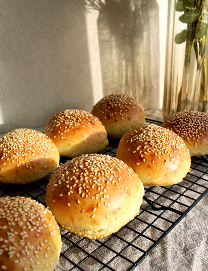 Burgerboller med sesam