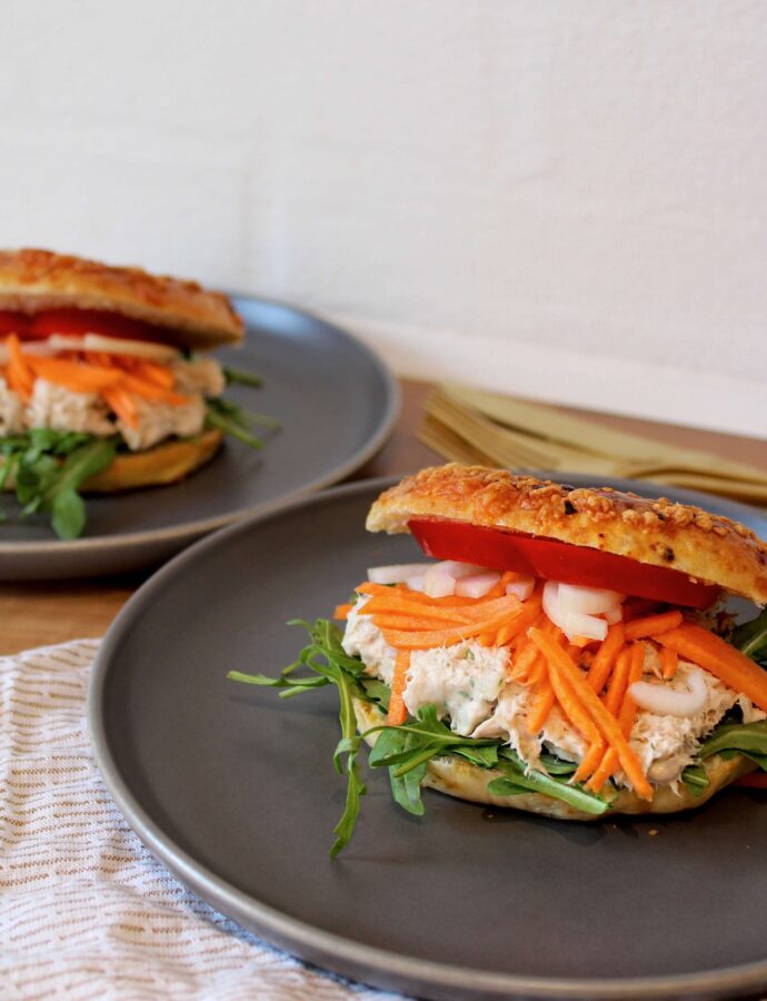 Chili cheese bagel med tunmousse